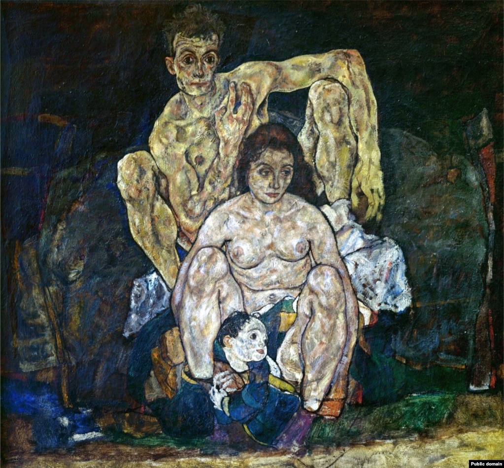 The terrible human cost of the outbreak is immortalized in this painting by Austrian artist Egon Schiele. The Family, painted in 1918, depicts Schiele proudly looking over his wife, Edith, and a small child. In reality, Edith was infected and died of the flu while six months&#39; pregnant on October 28, 1918. Three days later Schiele also succumbed to the virus. He was 28 years old.