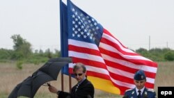 Ceremonia de inaugurare a construcției bazei de la Deveselu, 3 mai 2011