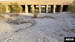 Vanished wetlands in endorheic Sistan Basin near the Iran-Afghanistan border.