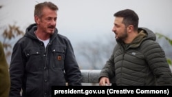 Ուկրաինայի նախագահ Վլադիմիր Զելենսկին և հոլիվուդյան աստղ Շոն Փենը Կիևում, արխիվ