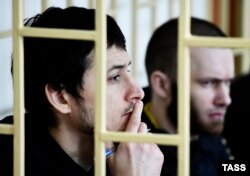 "Приморские партизаны" Владимир Илютиков и Александр Ковтун в суде. 27 июля 2016 года