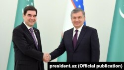 Ўзбекистон ва Туркманистон президентлари.