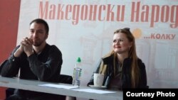 Режисерот Синиша Ефтимов и актерката Весна Петрушевска.