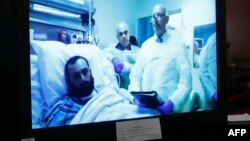 Suspected bomber Ahmad Khan Rahami attends his first court hearing via video link last month.