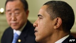 Президент США Барак Обама і генеральний секретар ООН Пан Ґі Мун (архівне фото)