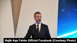 آرشیف/ نجیب آقا فهیم وزیر دولت در امور رسیده‌گی با حوادث در یک کنفراس در کابل 