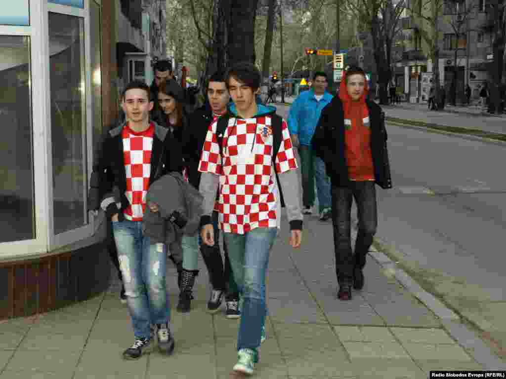 Navijači Hrvatske u Mostaru