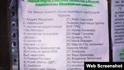 Черный список "предателей", составленный аналитиком Сергеем Марковым и опубликованный в Facebook.