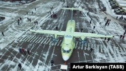 Расейскі вайковы транспарты самалёт Il-112V. Ілюстрацыйнае фота 