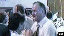 A TV grab reportedly shows Mladic dancing at a party. 