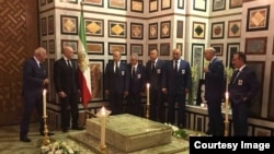 Mohammad Reza Shah's tomb in Cairo. Photo from the Shah's memorial service anniversary, July 27, 2017