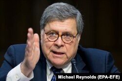 U.S. Attorney General William Barr during his confirmation hearing in January.