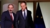 Presidenti i Këshillit Evropian, Donald Tusk dhe kryeministri i Armenisë, Nikol Pashinian 