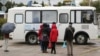 Мобильный пункт вакцинации от гриппа в Омске