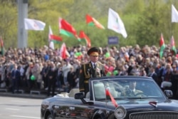 Міністр оборони Білорусі Віктор Хренін. Парад до 75-річчя перемоги над нацистами.9 травня 2020 року