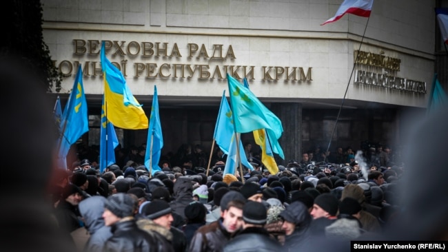 Митинг в Симферополе 26 февраля 2014 года