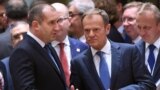 Rumen Radev cu Donald Tusk, președintele Consiliului European