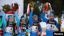 Russia won two relay medals in Hochfilzen in 2017.