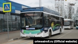 Электробус в Симферополе, март 2018 года