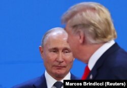 Donald Trump i Vladimir Putin u Buenos Airesu, 30. novembra 2018.