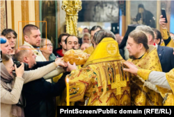 Momčilo Gajić kao učesnik obreda u Podvorju SPC u Moskvi, 27. januar 2026.