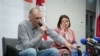 Сяргей і Сьвятлана Ціханоўскія на прэсавай канфэрэнцыі ў Вільні, 22 чэрвеня 2025