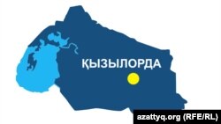 Карта Кызылординской области Казахстана.