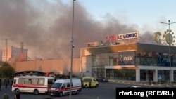 An image shows the aftermath of a Russian drone attack in Kryviy Rih.