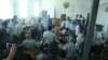 Armenia -- A chaotic scene at the trial of arrested members of an armed opposition group in Yerevan, 28 June, 2017.