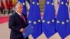 Hungarian Prime Minister Viktor Orban arrives for a summit of European Union leaders in Brussels on May 30.