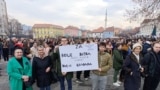 Tuzla, Bosnia Herzegovina, Student protests in Tuzla due to an increase in the price of transportation, january 2025