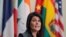 U.S. Ambassador to the United Nations Nikki Haley speaks at UN headquarters in New York, U.S., January 2, 2018. 