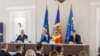Maia Sandu l-a prezentat pe Alexandru Machidon (stânga), noul procuror general interimar, echipei Procuraturii Generale, 29 mai 2025.