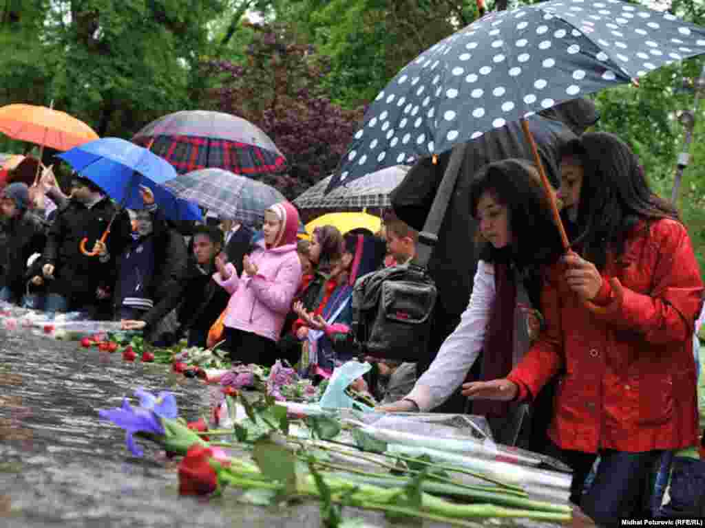 Spomen obilježje ubijenoj djeci opkoljenog Sarajeva 1992.-1995., 09.05.2011. Foto: RSE / Midhat Poturović