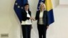 Marta Kos, evropska komesarka za proširenje sa predsjedavajućom Vijeća ministara BiH Borjanom Krišto, 22. septembar 2025. 