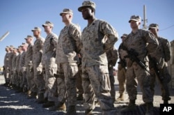 Soldați americani la o bază de U.S.Marines din provincia Helmand. Retragerea oficială din Afganistan a început pe 1 mai 2021.