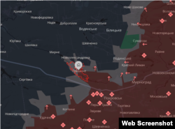 Гришине на мапі DeepState станом на 5 квітня 2026 року
