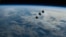 Hundreds of commercial -- and military --- satellites fly in "low earth orbit" -- a crowded section of Earth's outer atmosphere.   