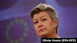 Comisarul european pentru Afaceri Interne, Ylva Johansson, (foto arhivă, Bruxelles, 29 septembrie 2021). 