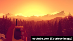 Скрыншот з гульні Firewatch