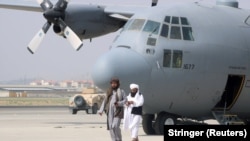 Milițiilor taliban au preluat controlul asupra aeroportului internațional din Kabul, după retragerea ultimului militar american, Kabul, Afganistan, 31 august 2021.