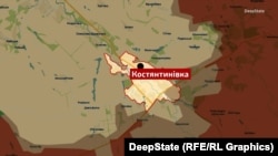 Костянтинівка на мапі DeepState станом на 17 березня