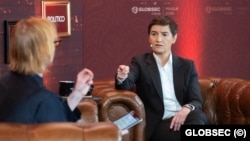 Predsednica Narodne Skupštine Srbije Ana Brnabić u razgovoru za POLITICO na međunarodnom forumu GLOBSEC, 21. maja 2026. godine.