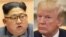 A composite file photo of North Korean leader Kim Jong-un (left) and U.S. President Donald Trump