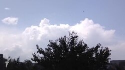 На Симферополь обрушился ливень с градом