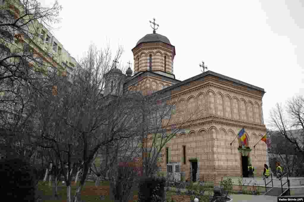 Mihai Voda Orthodox Church in its new location in Bucharest. Romanians paid homage to&nbsp;Iordachescu at the church on January 6, two days after he died from a heart attack.