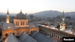 A general view of the historical Umayyad mosque in old Damascus city . File photo