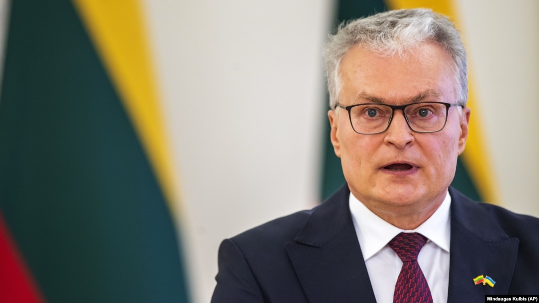 Lithuanian President Gitanas Nauseda: "It is absolutely clear that Lithuania must implement and will implement EU sanctions." (file photo)