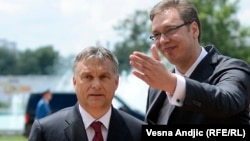 Premijer Mađarske Viktor Orban i premijer Srbije Aleksandar Vučić, Beograd 1. jul 2014.