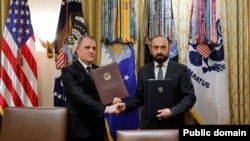 Հայաստանի և Ադրբեջանի արտգործնախարարները նախաստորագրում են խաղաղության համաձայնագիրը Վաշինգտոնում, 8-ը օգոստոսի, 2025